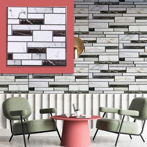 3D ѕидни налепници со мермерен изглед (10 парчиња) | MARBLEBLOCKS