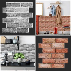 Самолеплива тапета со изглед на тули (10 парчиња) | NYBRICK