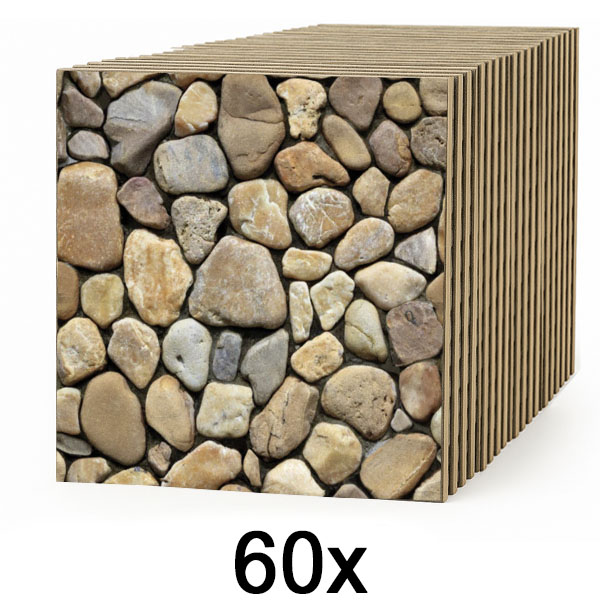 6x 3D тапети со имитација на камен (10 парчиња) | STONEBLOCKS