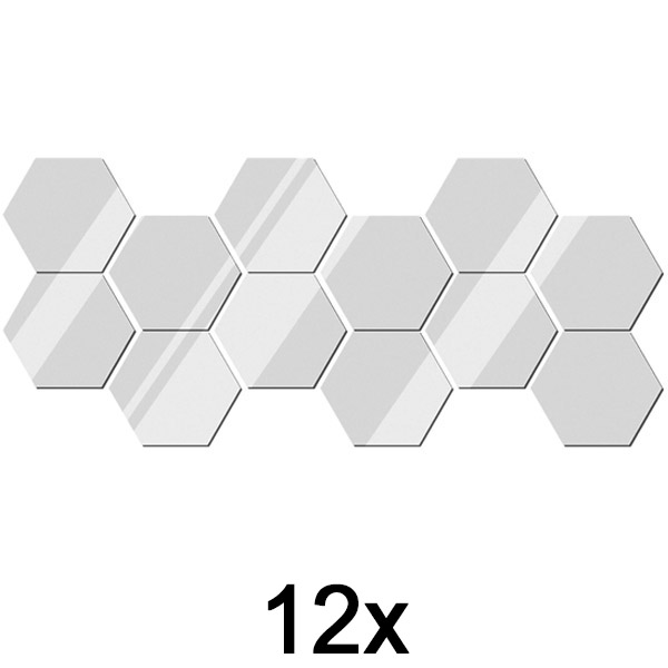 1x Огледални ѕидни налепници (сет од 12) | HEXAGEM