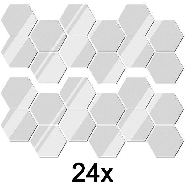 2x Огледални ѕидни налепници (сет од 12) | HEXAGEM